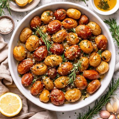 Image of Garlic Rosemary Roasted Potatoes