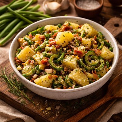 Image of Garlic Scapes Potato Salad