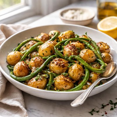 Image of Garlic Scapes Potatoes