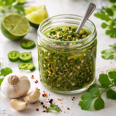 Image of Garlic Serrano Pepper Marinade