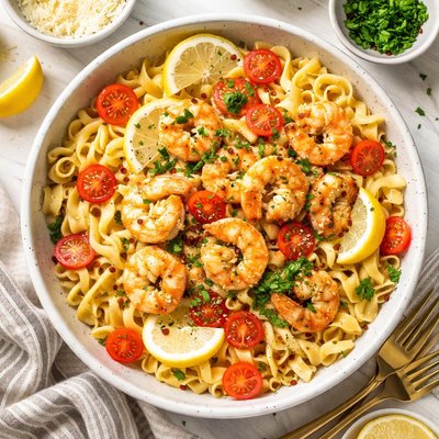 Image of Garlic Shrimp No Yolks Noodles