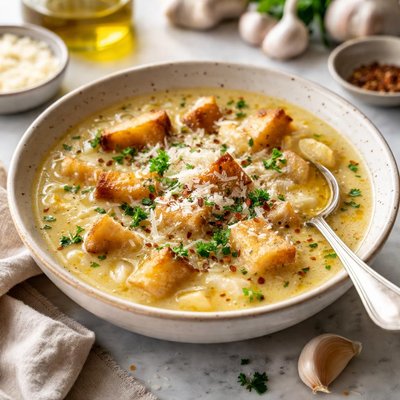 Image of Garlic Soup Soupe a L Ail