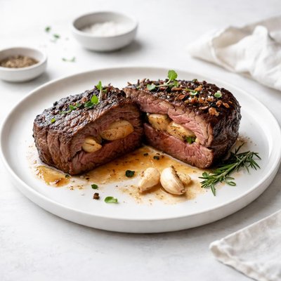 Image of Garlic Stuffed Sirloin Steak