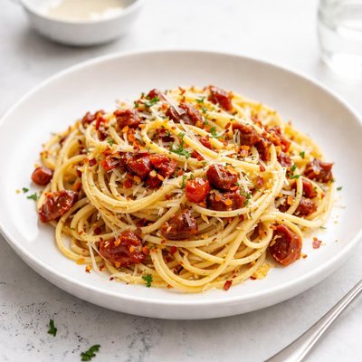 Image of Garlic Sun Dried Tomato Pasta
