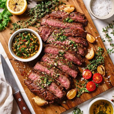Image of Garlic Thyme Flat Iron Steak