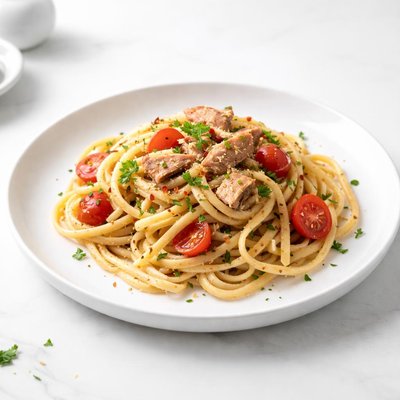 Image of Garlic Tuna Linguine