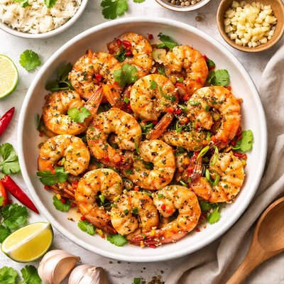 Image of Garlic White Pepper Prawns