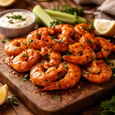 Image of Garlicky Buffalo Shrimp