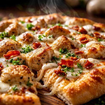 Image of Garlicky Chicken Ranch Pizza