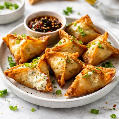 Image of Garlicky Cream Cheese Wontons