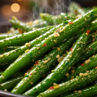 Image of Garlicky Green Beans Recipe