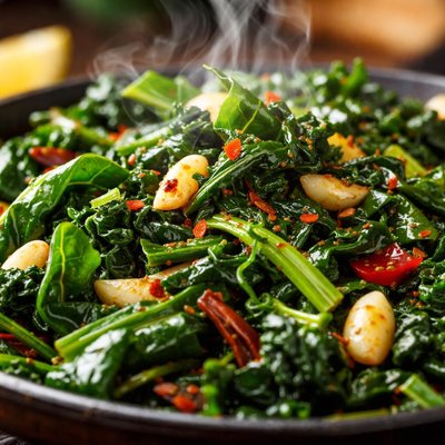 Image of Garlicky Greens Saute