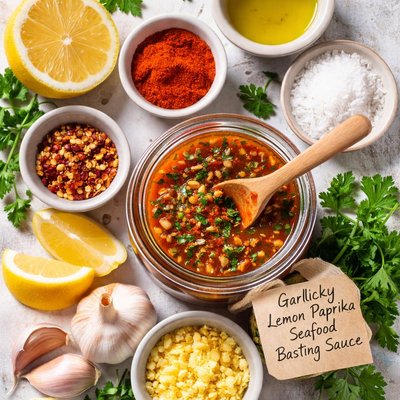 Image of Garlicky Lemon Paprika Seafood Basting Sauce
