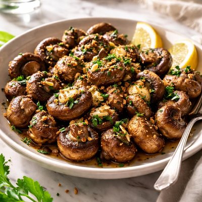 Image of Garlicky Roasted Mushrooms