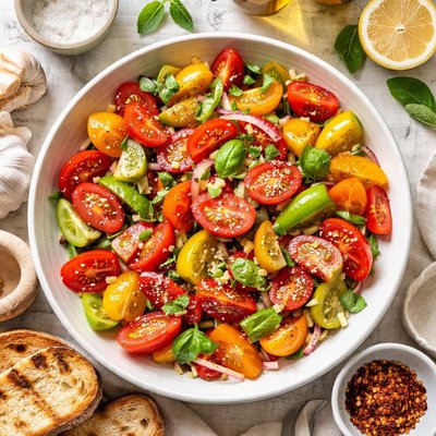 Image of Garlicky Tomato Salad