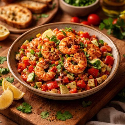 Image of Gazpacho Shrimp Salad