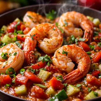 Image of Gazpacho Shrimp Saute