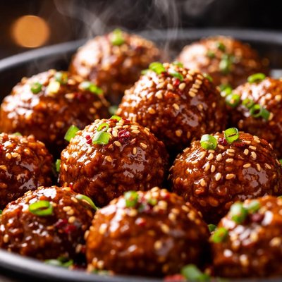 Image of General Tao Slow Cooker Meatballs