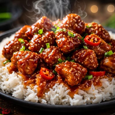 Image of General Tsos Chicken with Rice