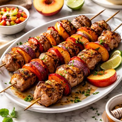 Image of Georgia Peach Grilled Pork Kabobs
