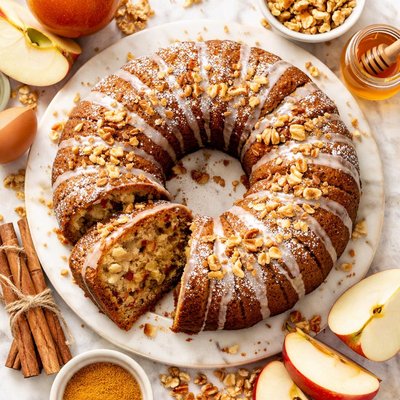 Image of German Apple Walnut Bundt Cake