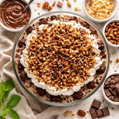 Image of German Chocolate Punch Bowl Cake