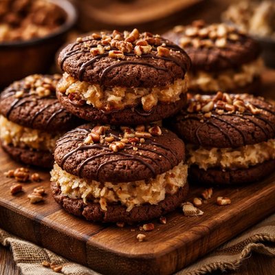 Image of German Chocolate Sandwich Cookies