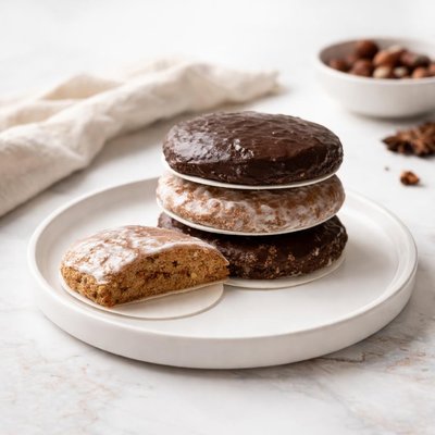 Image of German Lebkuchen with German Baking Wafers Oblaten