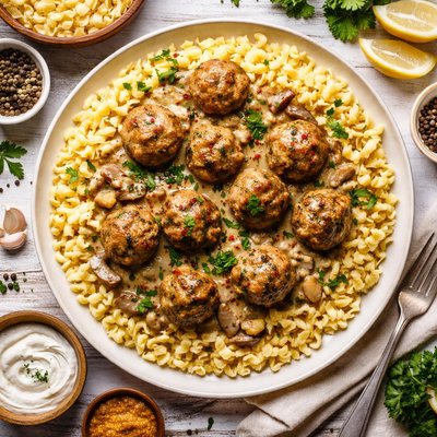 Image of German Meatballs and Spaetzle