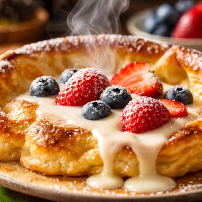 Image of German Pancake with Buttermilk Sauce