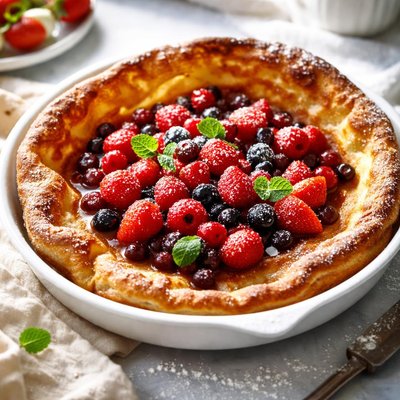 Image of German Pancake with Marinated Berries