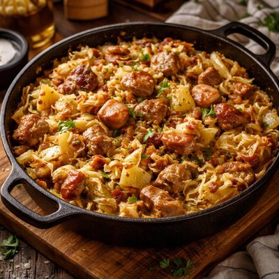 Image of German Pork and Cabbage Casserole