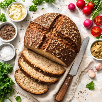 Image of German Rye Bread with Caraway Seeds