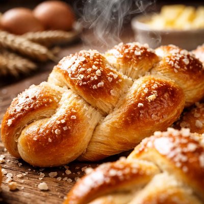 Image of German Sweet Braided Rolls Flachswickel