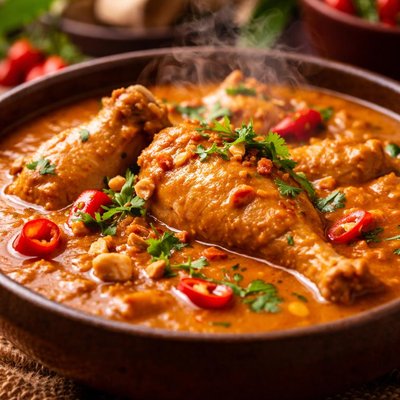Image of Ghanaian Chicken and Peanut Butter Soup