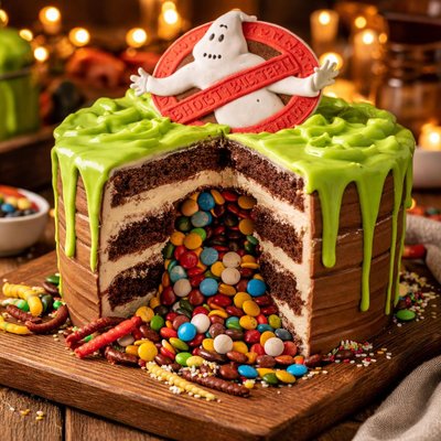 Image of Ghost Busted Piata Cake