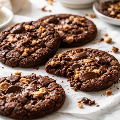 Image of Giant Bittersweet Chocolate Toffee Cookies