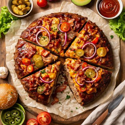 Image of Giant Burger a Round Meatloaf