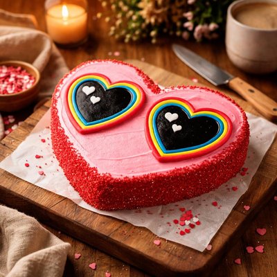 Image of Giant Heart Sunglasses Cake