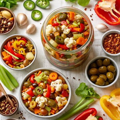 Image of Giardiniera Sweet and or Hot Pickled Vegetables