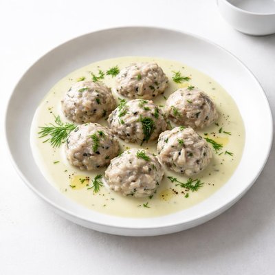 Image of Giavourlakia Avgolemono Lamb and Rice Meatballs