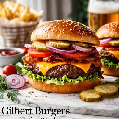 Image of Gilbert Burgers with the Works