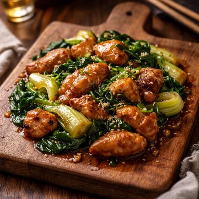 Image of Ginger Chicken with Bok Choy
