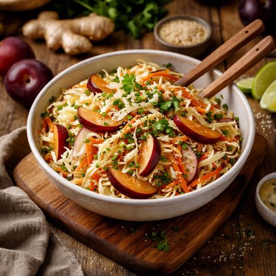Image of Ginger Cole Slaw with Plums