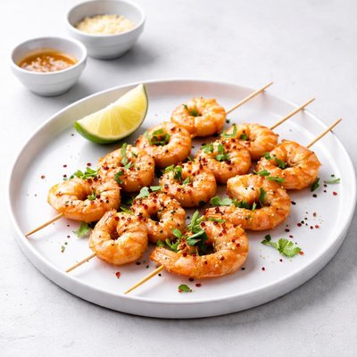 Image of Ginger Garlic Shrimp Skewers