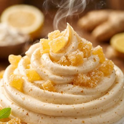 Image of Ginger Icing Cream Cheese Frosting with Candied Ginger