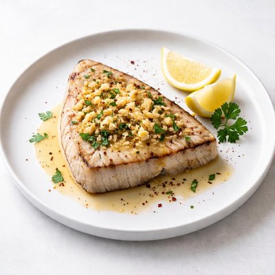 Image of Ginger Lemon and Garlic Swordfish Steak