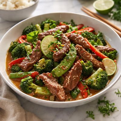 Image of Ginger Lime Beef Stir Fry