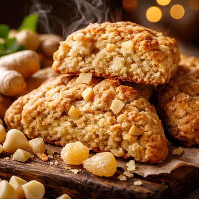Image of Ginger Macadamia Nut Scones