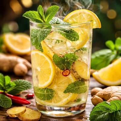 Image of Ginger Mint Lemonade with a Kick